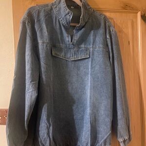 denim quarter zip
